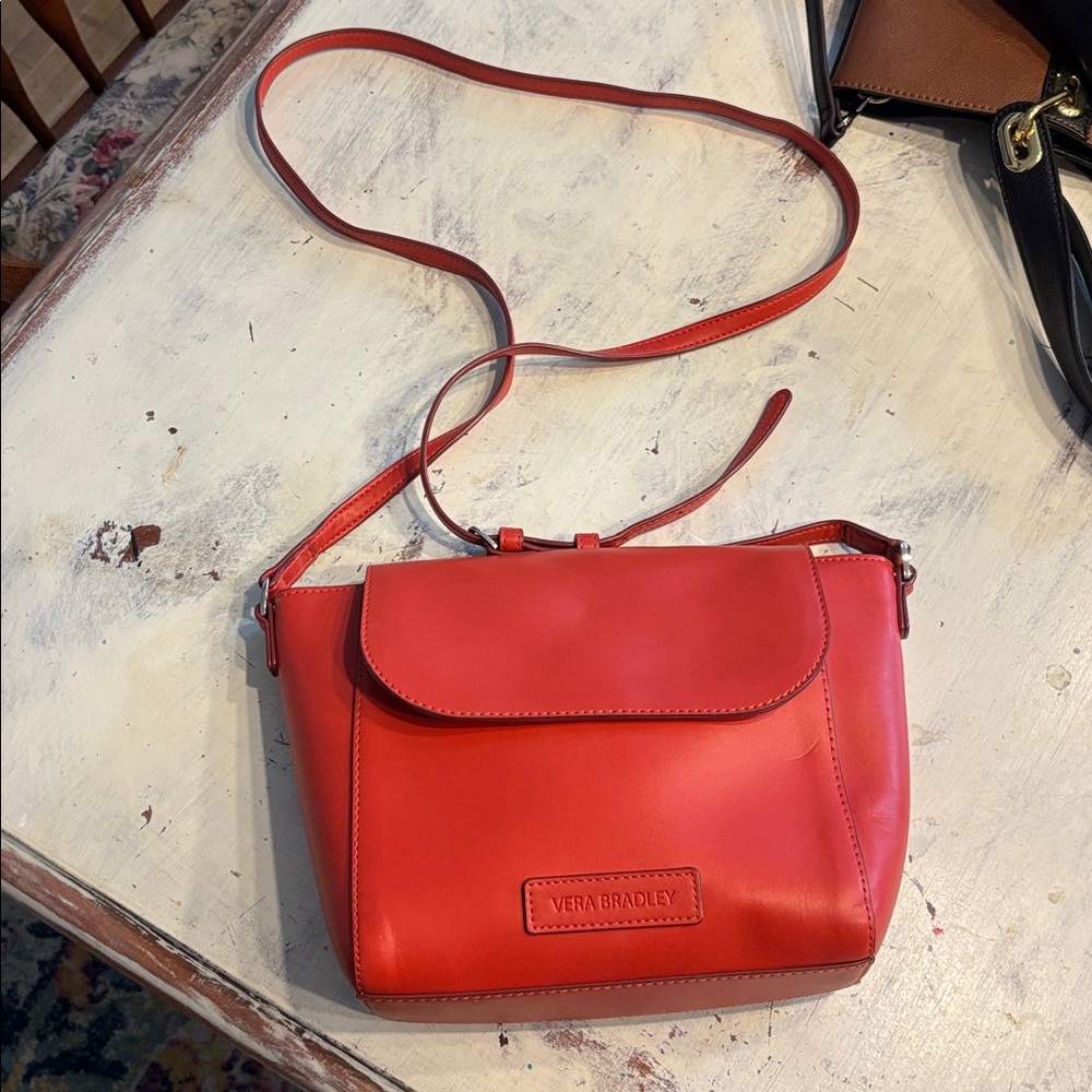 Vera Bradley Faux Leather Flap Bag New condition -No tags.
